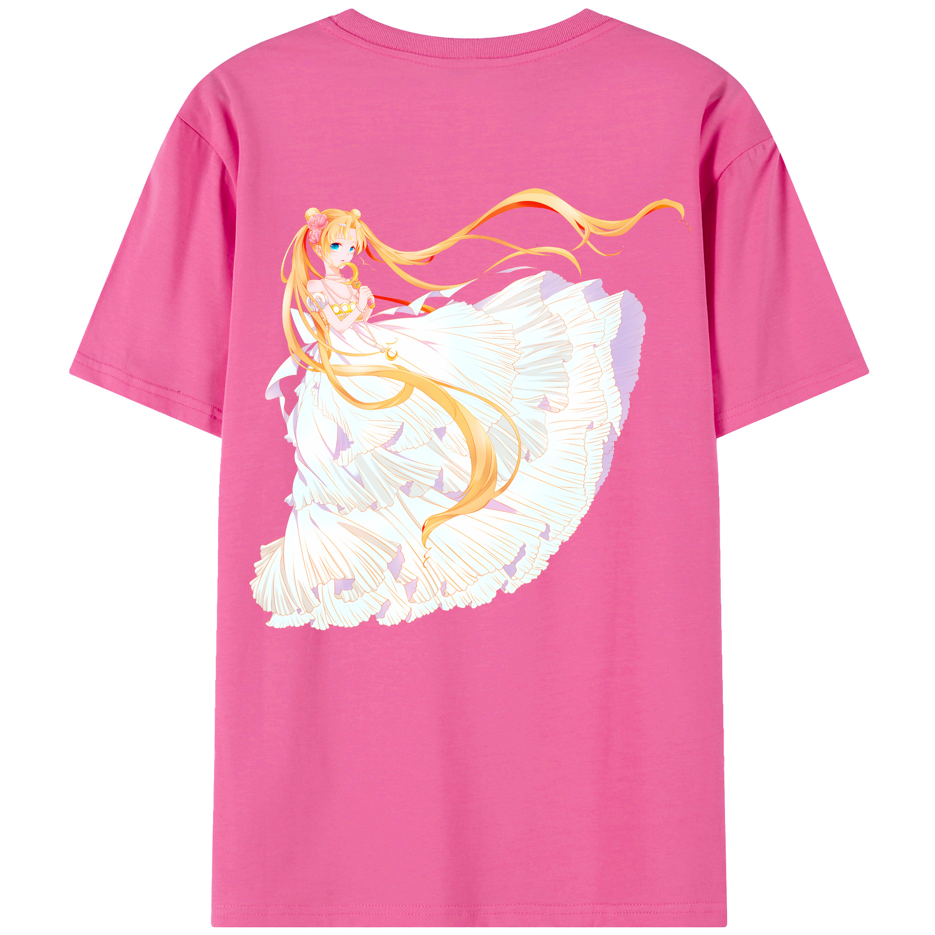 （画像用） 美少女戦士セーラームーン 愛野 美奈子 あいの みなこ Sailor Moon Aino Minako レディース半袖Tシャツ(バックプリント)
